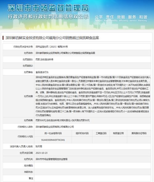 深圳鮮百鮮實(shí)業(yè)投資福海分公司因銷售過期食品被查，企業(yè)投資實(shí)業(yè)的食品安全防線如何筑牢？